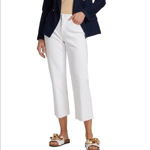 L’Agence high rise cropped white jeans